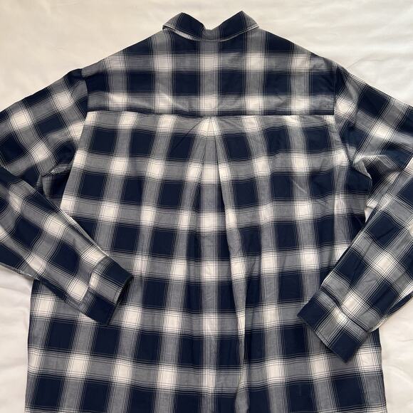GRAYSON The Hero Shirt Size 4 Large Blue White Plaid Button Long Sleeve Cotton - Picture 10 of 15
